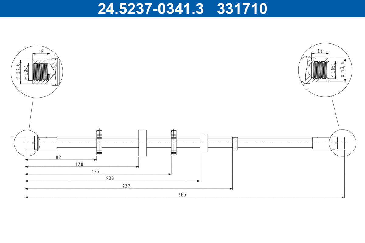 Furtun frana 24.5237-0341.3 ATE