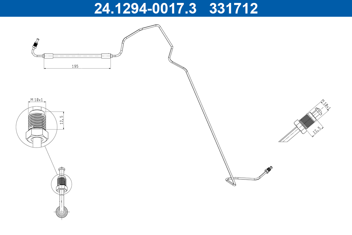 Furtun frana 24.1294-0017.3 ATE