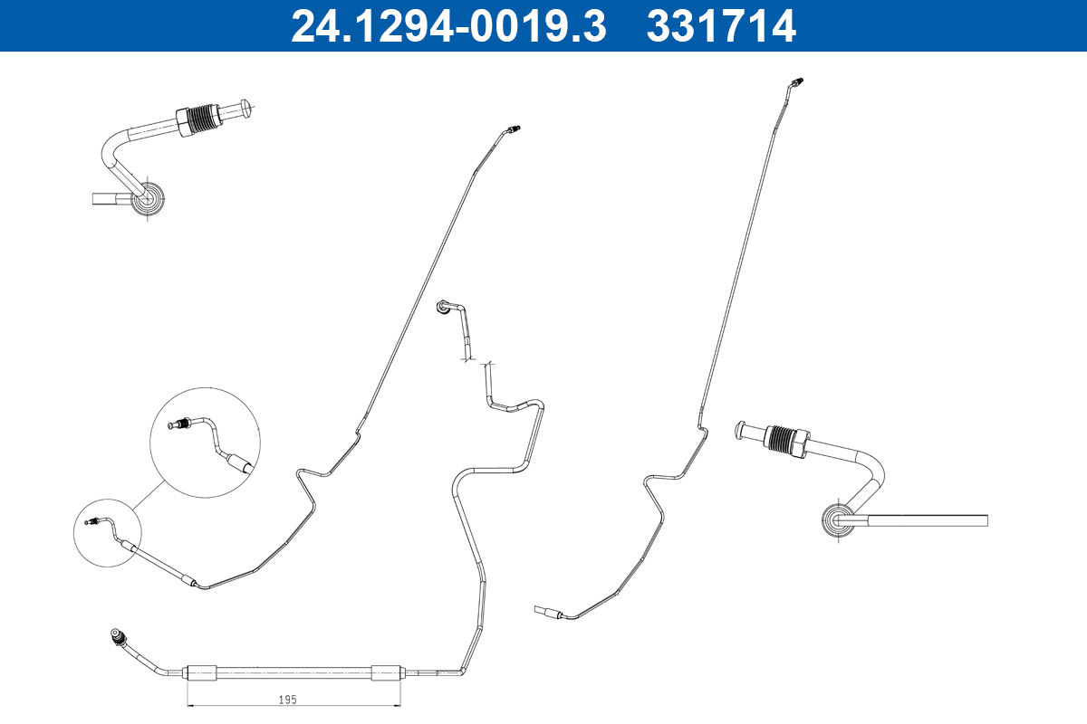 Furtun frana 24.1294-0019.3 ATE