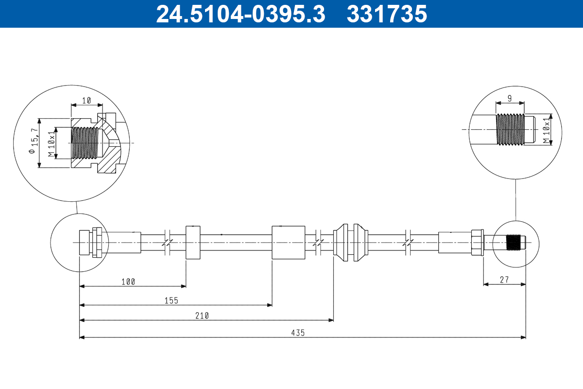 Furtun frana 24.5104-0395.3 ATE