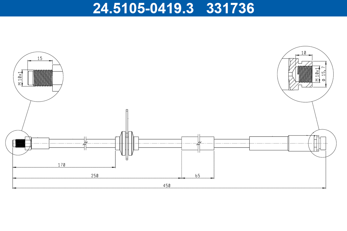 Furtun frana 24.5105-0419.3 ATE