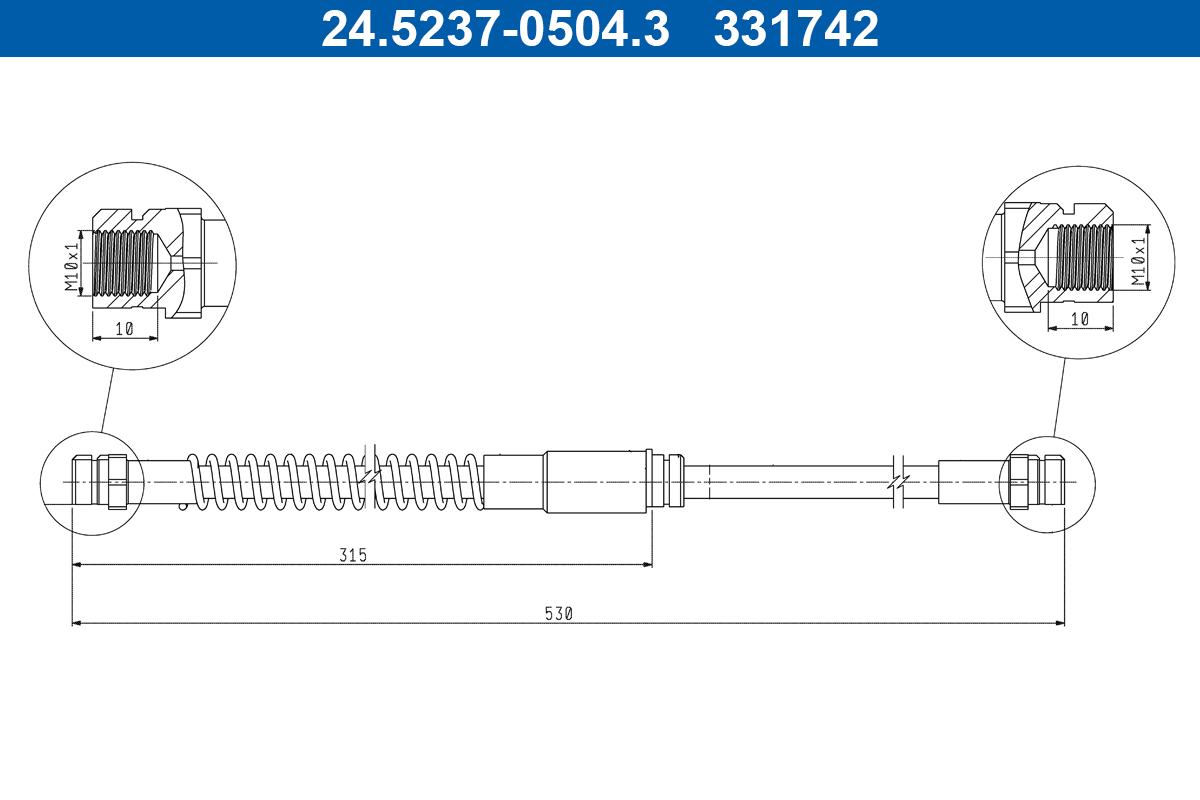 Furtun frana 24.5237-0504.3 ATE