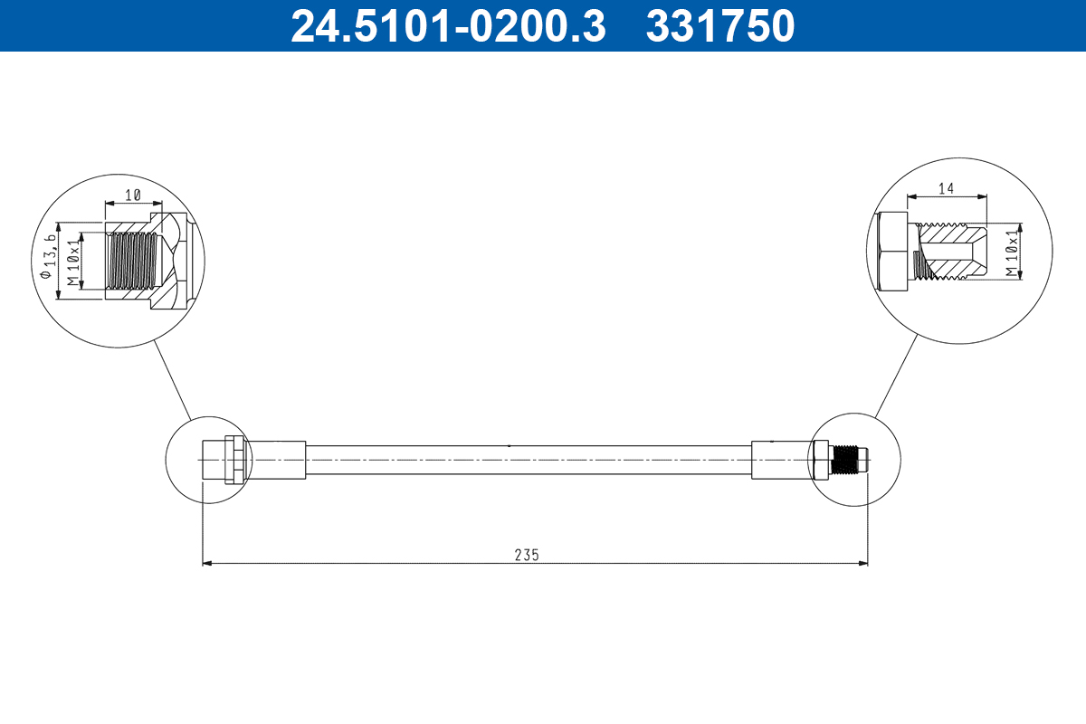 Furtun frana 24.5101-0200.3 ATE