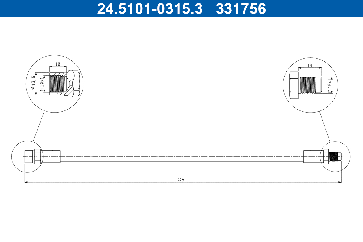 Furtun frana 24.5101-0315.3 ATE