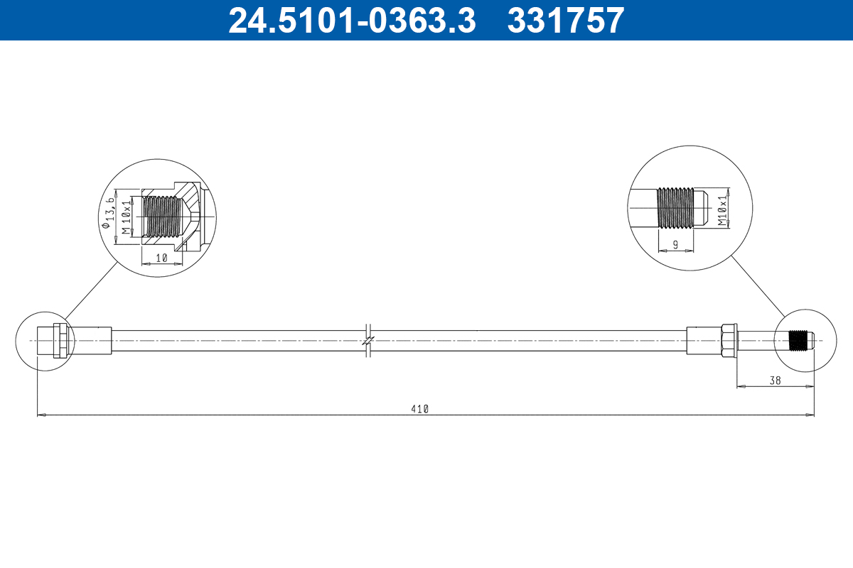 Furtun frana 24.5101-0363.3 ATE