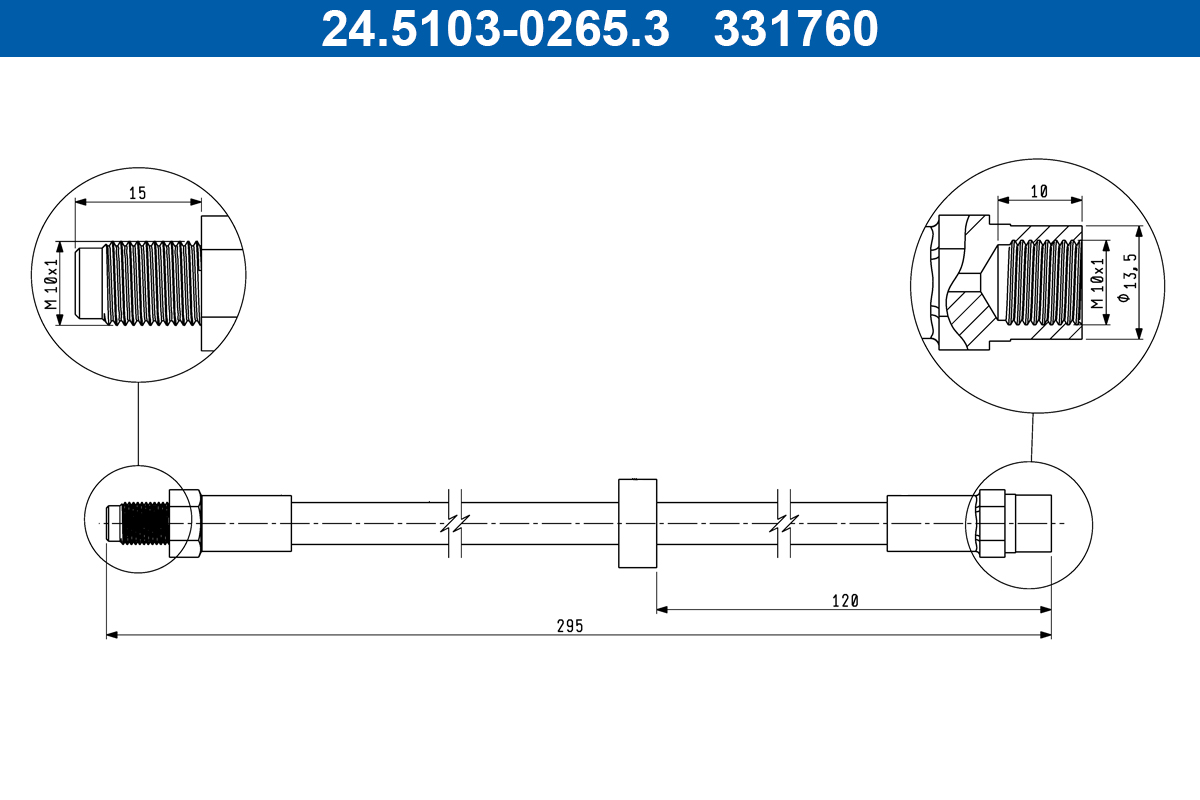 Furtun frana 24.5103-0265.3 ATE