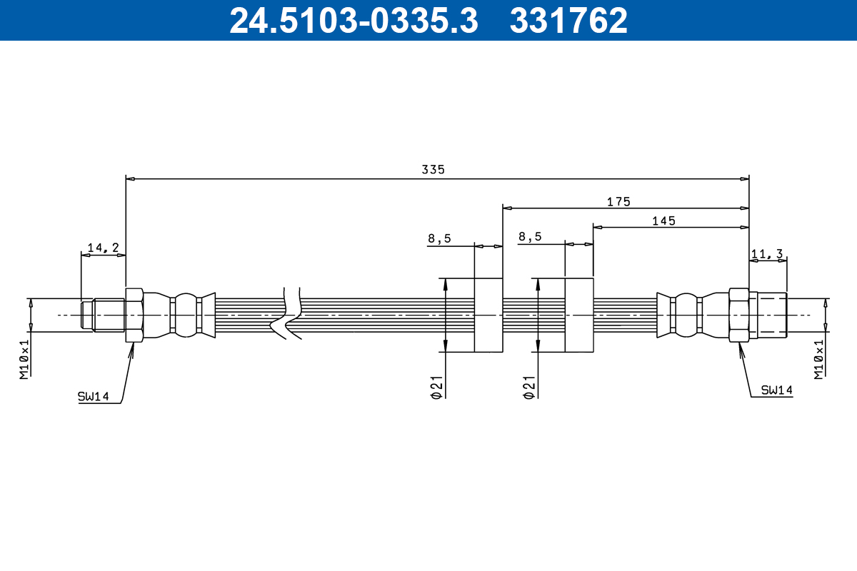 Furtun frana 24.5103-0335.3 ATE