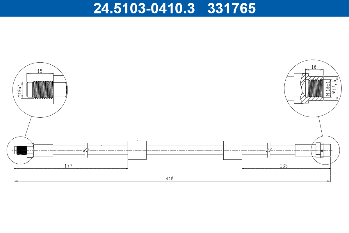 Furtun frana 24.5103-0410.3 ATE