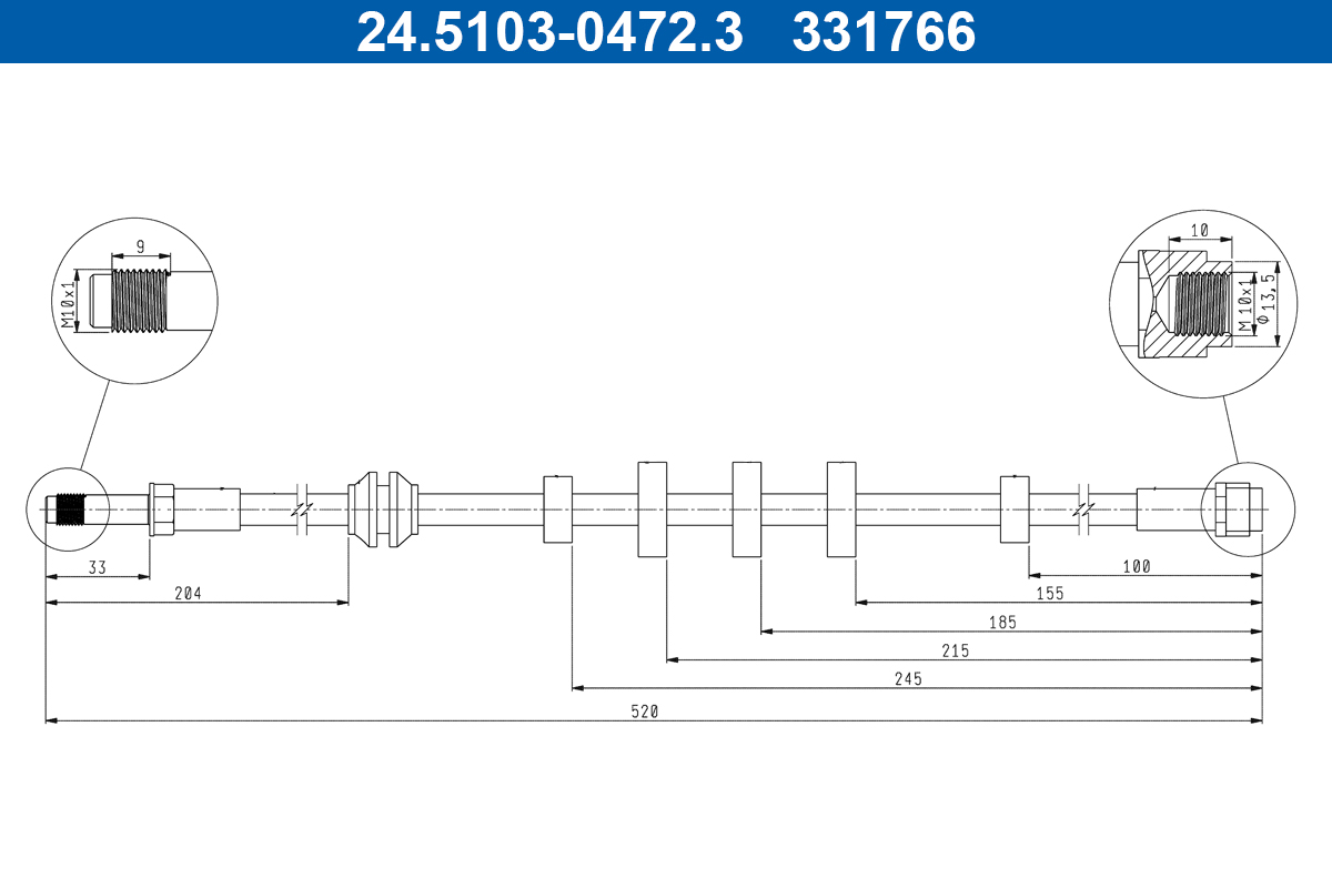 Furtun frana 24.5103-0472.3 ATE