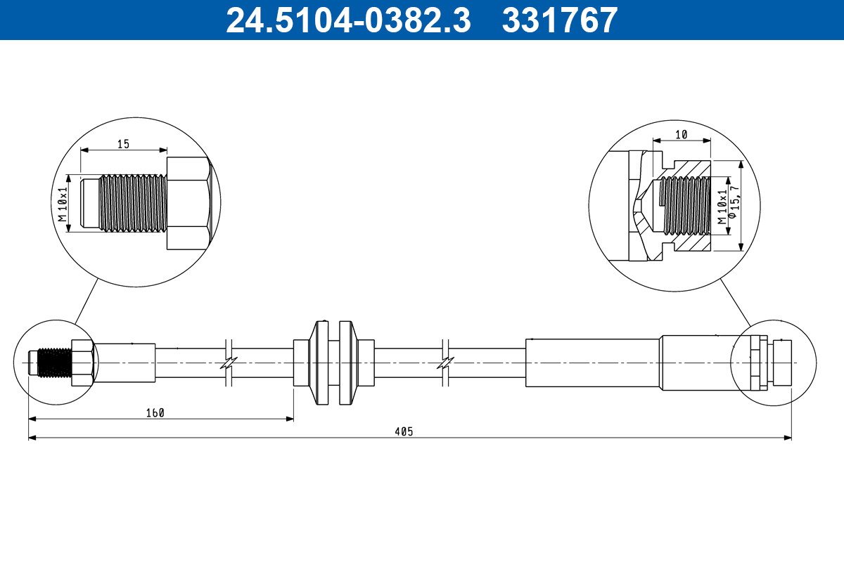 Furtun frana 24.5104-0382.3 ATE