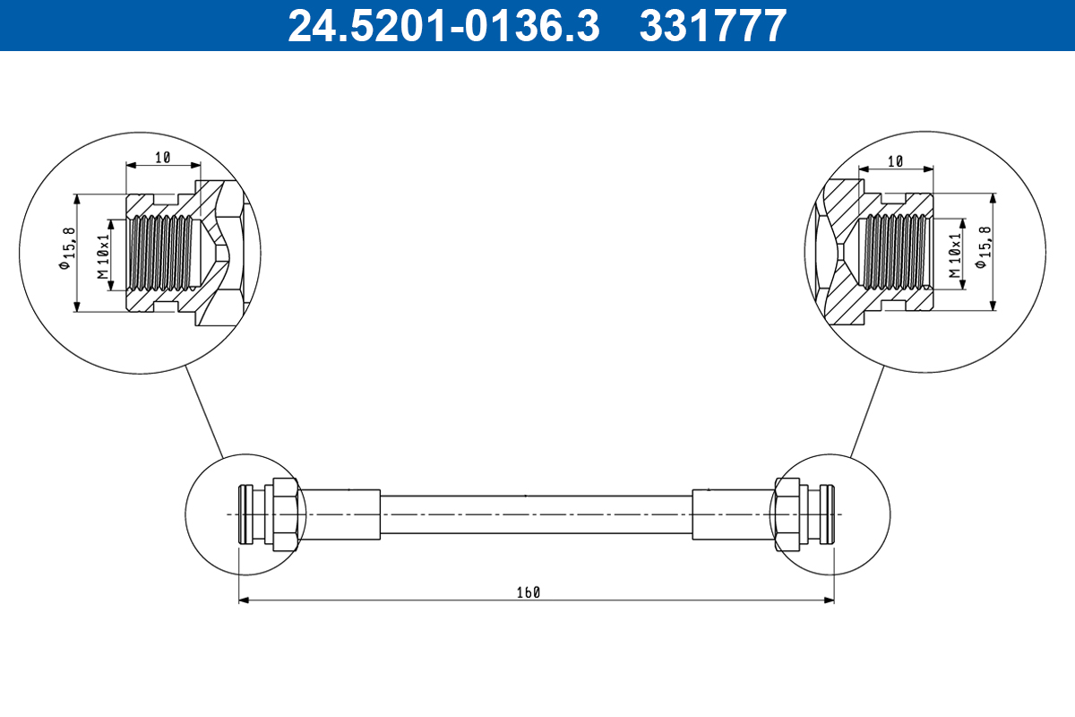 Furtun frana 24.5201-0136.3 ATE