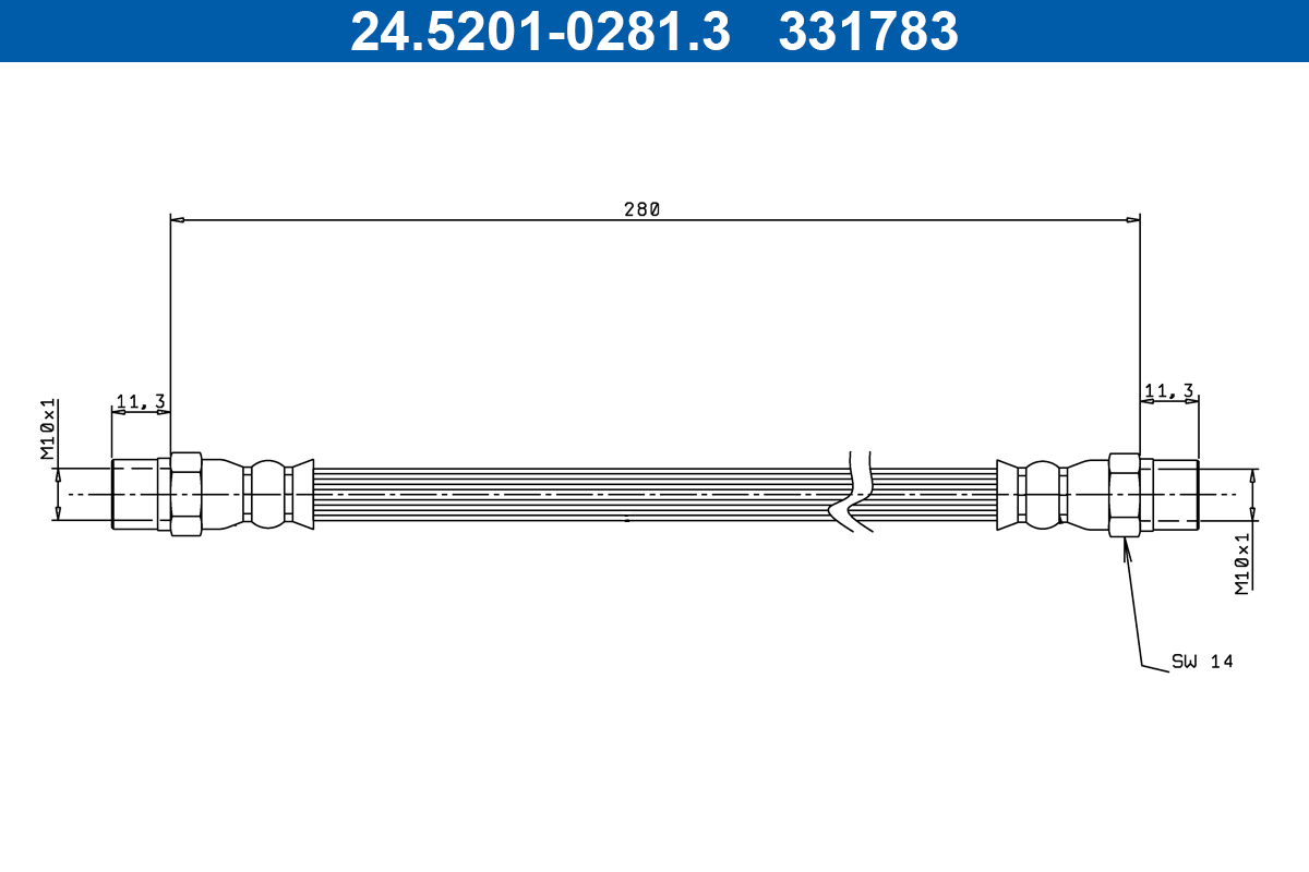 Furtun frana 24.5201-0281.3 ATE