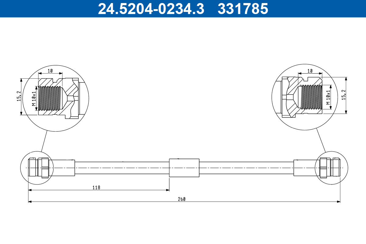 Furtun frana 24.5204-0234.3 ATE