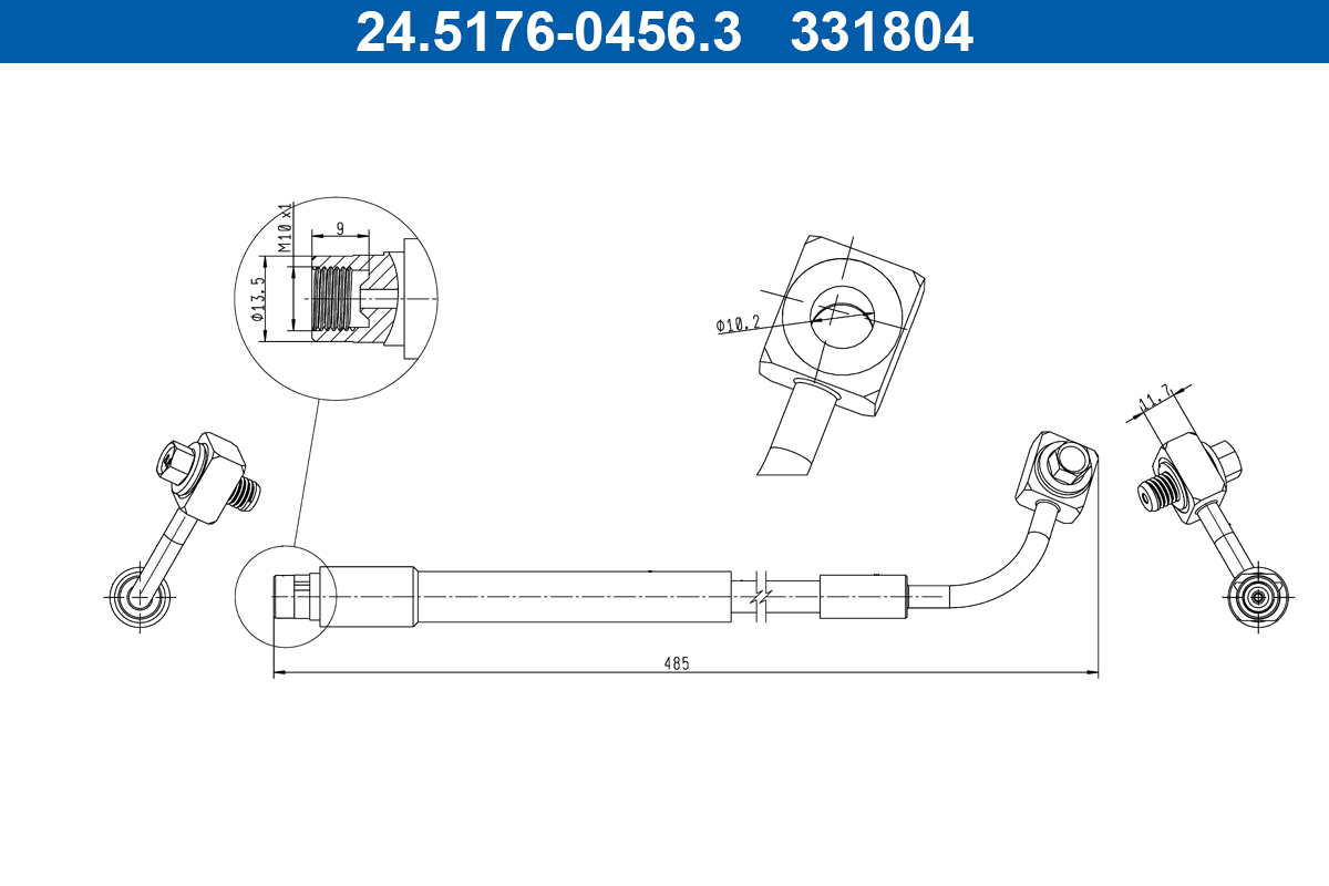 Furtun frana 24.5176-0456.3 ATE