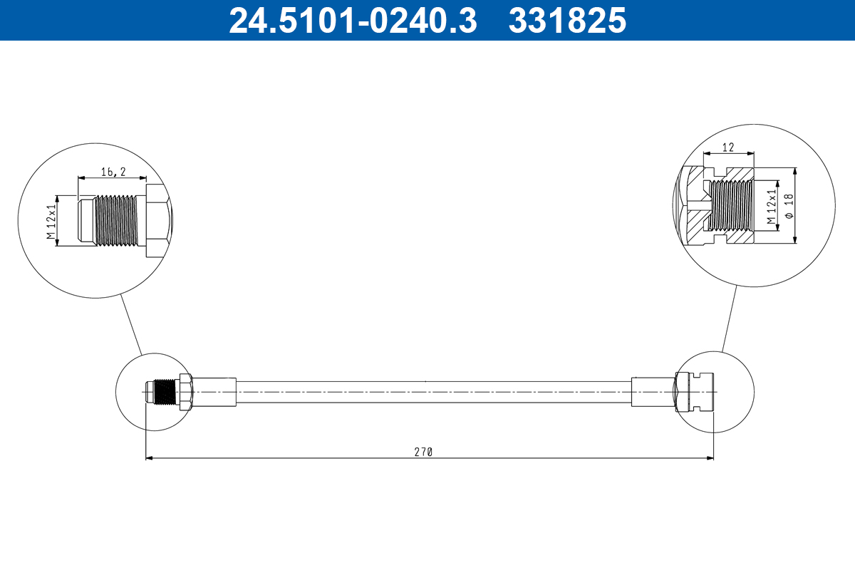 Furtun frana 24.5101-0240.3 ATE