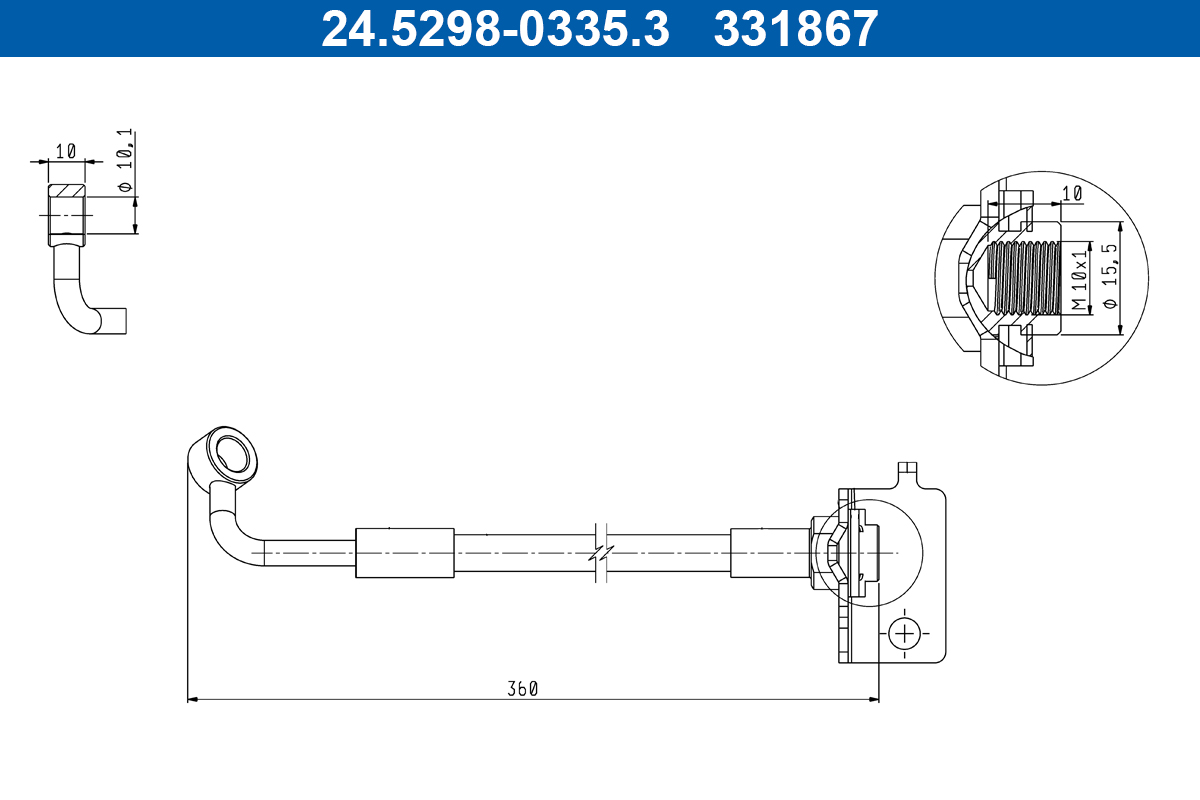 Furtun frana 24.5298-0335.3 ATE