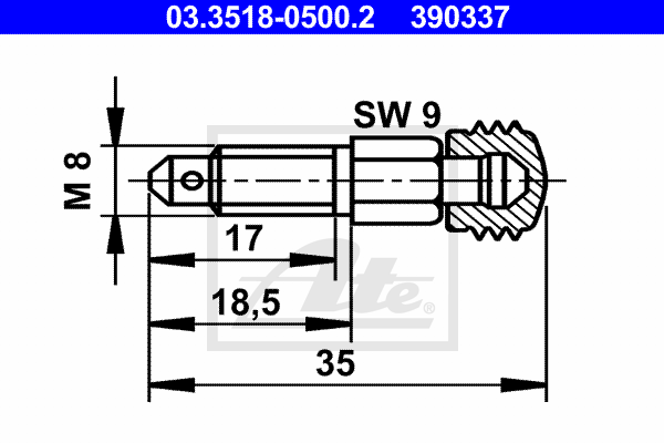 Surub/supapa aerisire 03.3518-0500.2 ATE