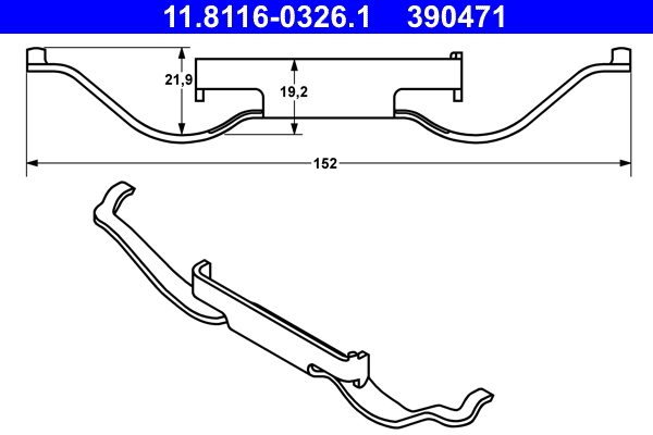 Arc, etrier frana 11.8116-0326.1 ATE