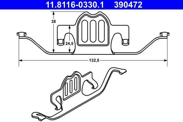 Arc, etrier frana 11.8116-0330.1 ATE