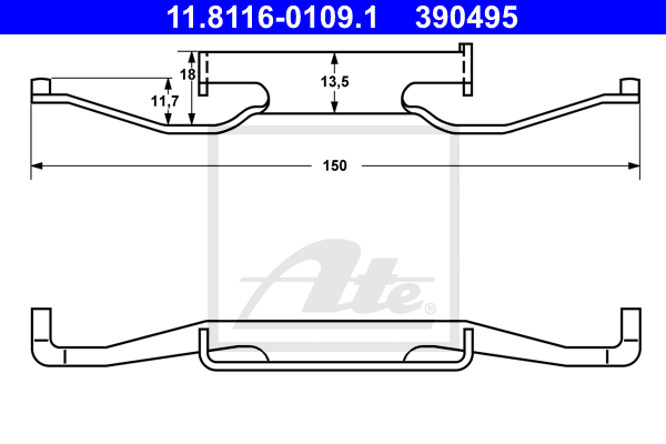 Arc, etrier frana 11.8116-0109.1 ATE