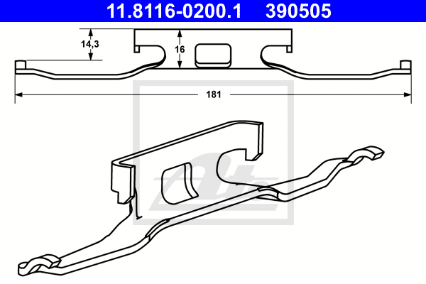 Arc, etrier frana 11.8116-0200.1 ATE