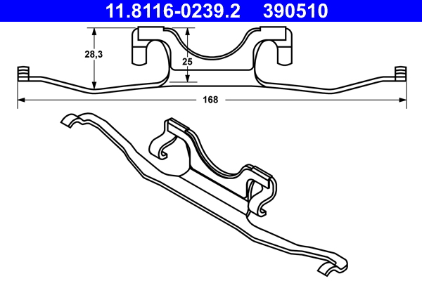 Arc, etrier frana 11.8116-0239.2 ATE