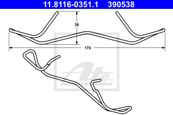 Arc, etrier frana 11.8116-0351.1 ATE