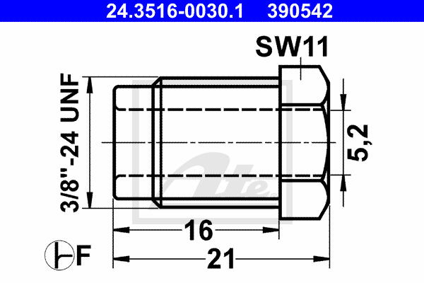 Surub olandez 24.3516-0030.1 ATE