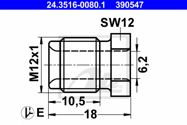 Surub olandez 24.3516-0080.1 ATE