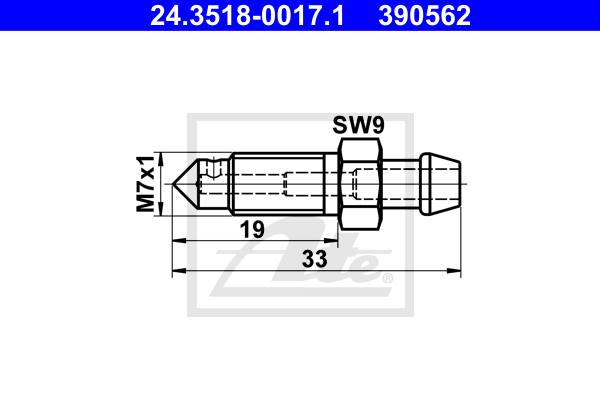 Surub/supapa aerisire 24.3518-0017.1 ATE