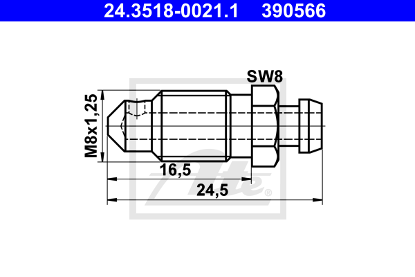 Surub/supapa aerisire 24.3518-0021.1 ATE