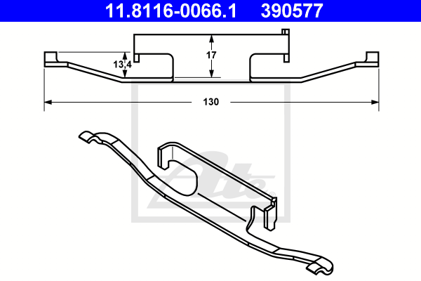 Arc, etrier frana 11.8116-0066.1 ATE