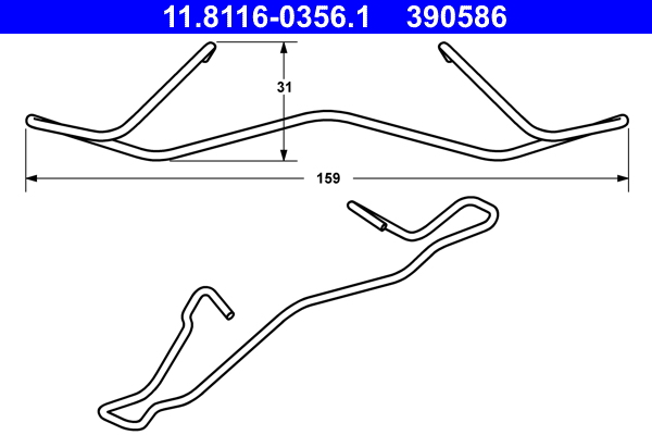 Arc, etrier frana 11.8116-0356.1 ATE