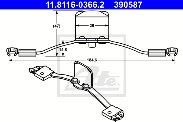 Arc, etrier frana 11.8116-0366.2 ATE