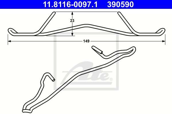 Arc, etrier frana 11.8116-0097.1 ATE