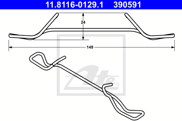 Arc, etrier frana 11.8116-0129.1 ATE