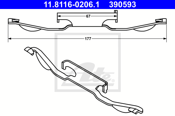 Arc, etrier frana 11.8116-0206.1 ATE