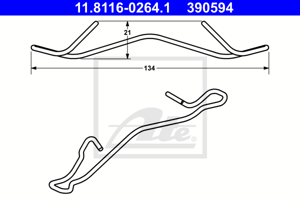 Arc, etrier frana 11.8116-0264.1 ATE