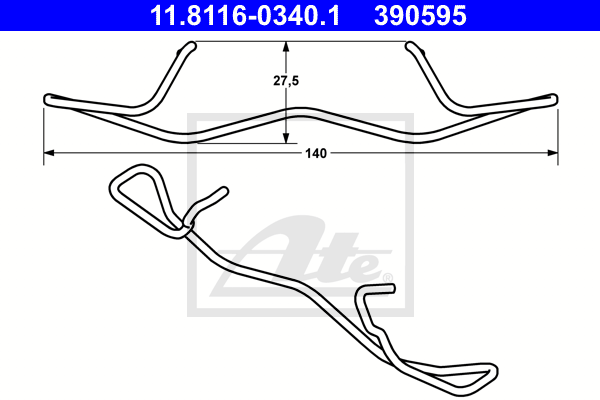 Arc, etrier frana 11.8116-0340.1 ATE