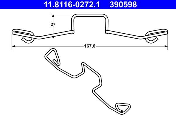 Arc, etrier frana 11.8116-0272.1 ATE