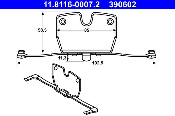 Arc, etrier frana 11.8116-0007.2 ATE
