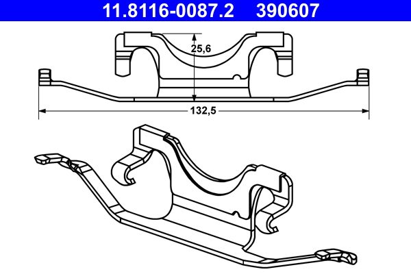 Arc, etrier frana 11.8116-0087.2 ATE