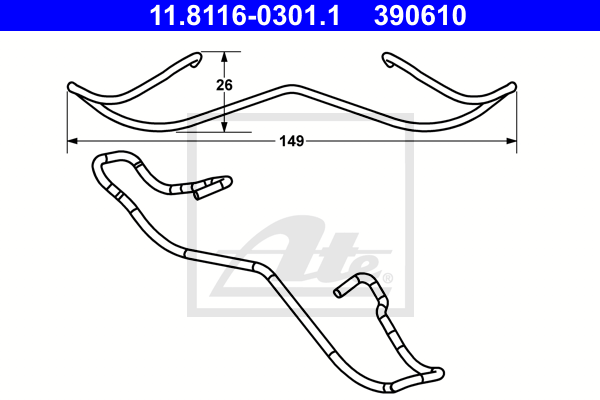 Arc, etrier frana 11.8116-0301.1 ATE