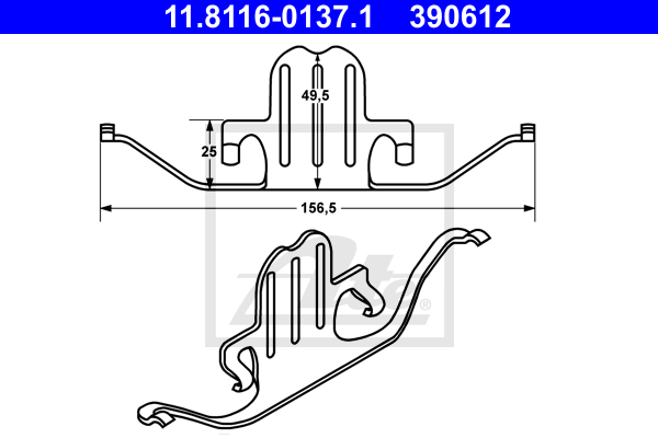 Arc, etrier frana 11.8116-0137.1 ATE