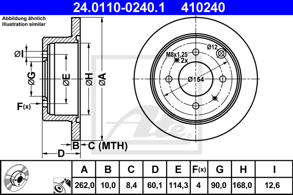 Disc frana 24.0110-0240.1 ATE