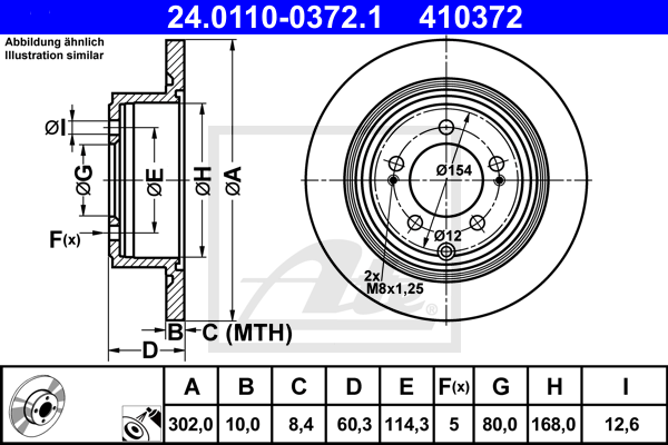 Disc frana 24.0110-0372.1 ATE