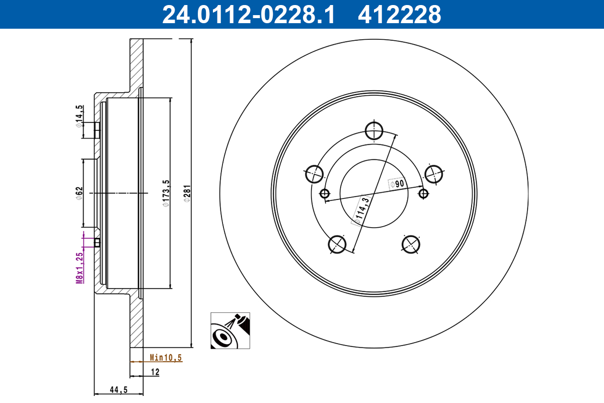 Disc frana 24.0112-0228.1 ATE