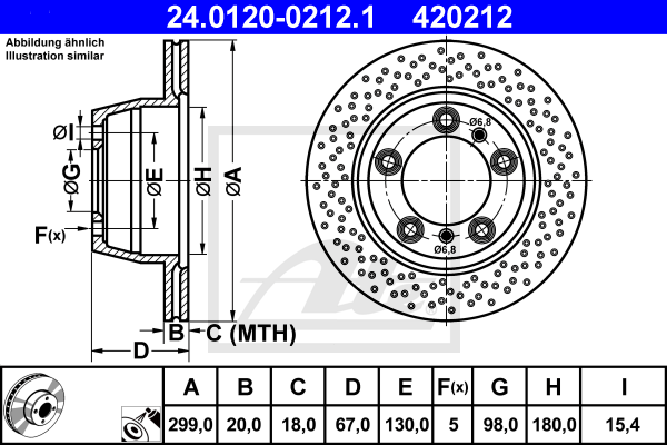 Disc frana 24.0120-0212.1 ATE