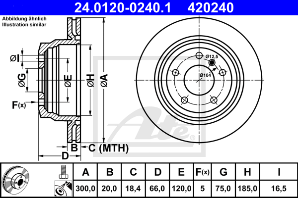 Disc frana 24.0120-0240.1 ATE