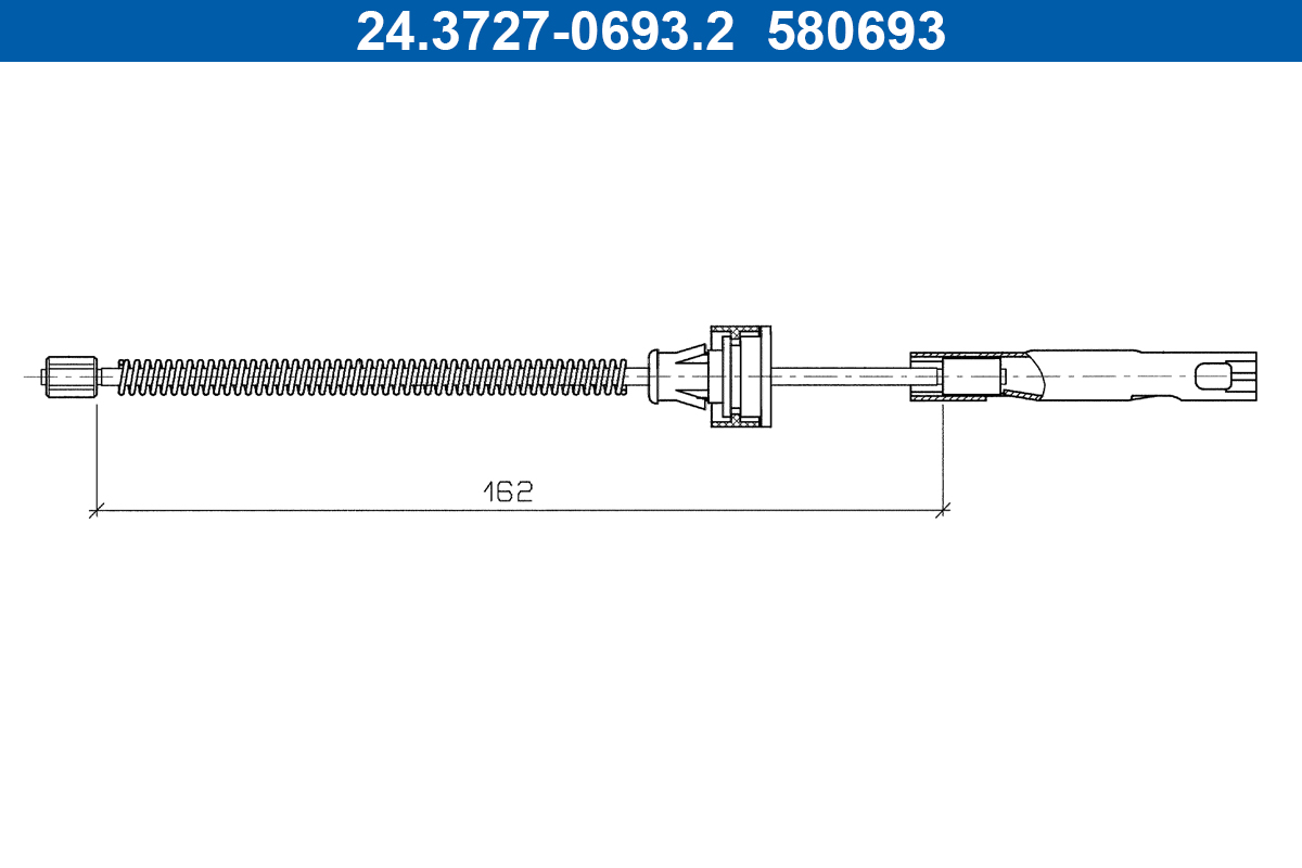 Cablu, frana de parcare 24.3727-0693.2 ATE